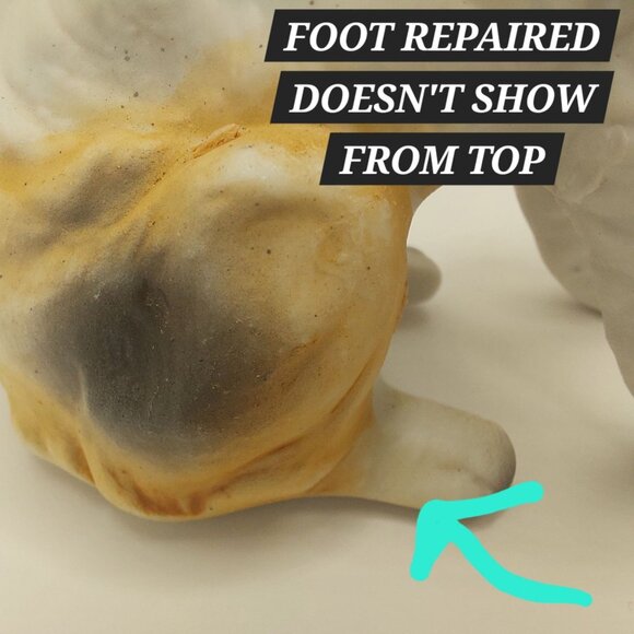 Vintage Porcelain Wire Haired Terrier Dog Figurine 4" Hand-Painted Made In Korea - Picture 7 of 9